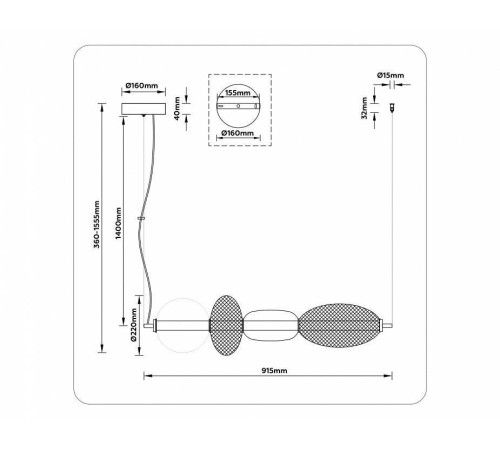 Подвесной светильник Ambrella Light LH LH11010