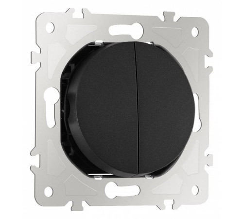 Выключатель двухклавишный без рамки Arte Milano 202 202.30-2.black