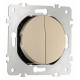 Выключатель двухклавишный без рамки Arte Milano 202 202.30-2.shampan