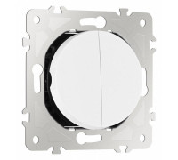 Выключатель двухклавишный без рамки Arte Milano 202 202.30-2.white