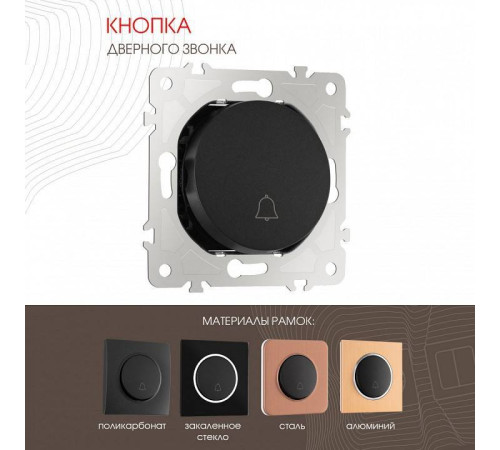 Кнопка звонка без рамки Arte Milano 202 202.36-1.black