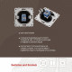 Розетка Ethernet RJ-45 без рамки Arte Milano am-202 202.45-1.shampan