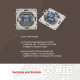 Розетка Ethernet RJ-45 без рамки Arte Milano am-202 202.45-1.silver