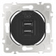 Розетка USB, без рамки Arte Milano am-202 202.46-1.black