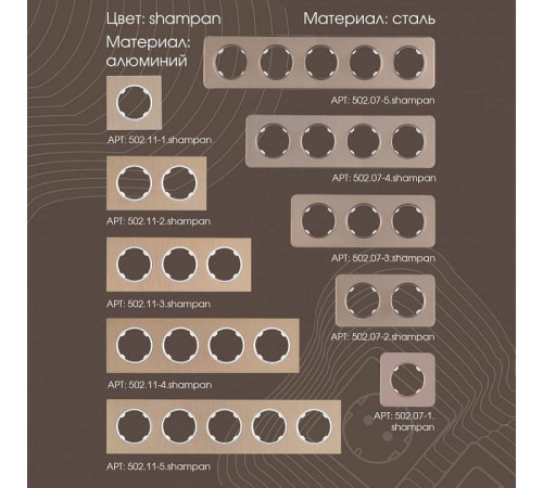 Розетка USB, без рамки Arte Milano am-202 202.46-1.shampan