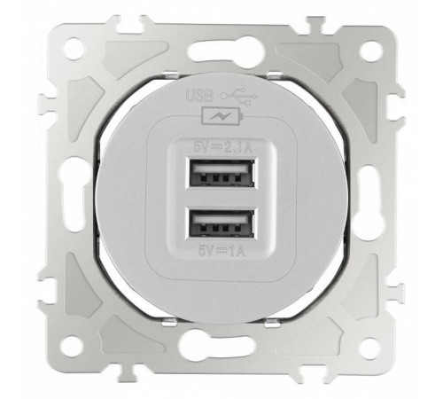 Розетка USB, без рамки Arte Milano am-202 202.46-1.silver