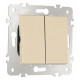 Выключатель проходной двухклавишный без рамки Arte Milano 203 203.32-2.shampan