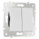 Выключатель проходной двухклавишный без рамки Arte Milano 203 203.32-2.silver
