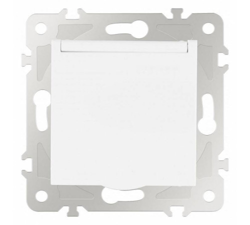 Розетка влагозащищенная с заземлением и со шторкой с крышкой Arte Milano am-203 203.41-1.white