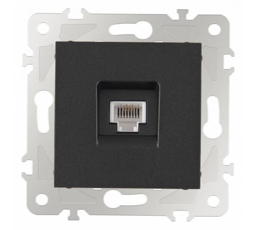 Розетка телефонная RJ-11 без рамки Arte Milano am-203 203.51-1.black