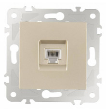 Розетка телефонная RJ-11 без рамки Arte Milano am-203 203.51-1.shampan