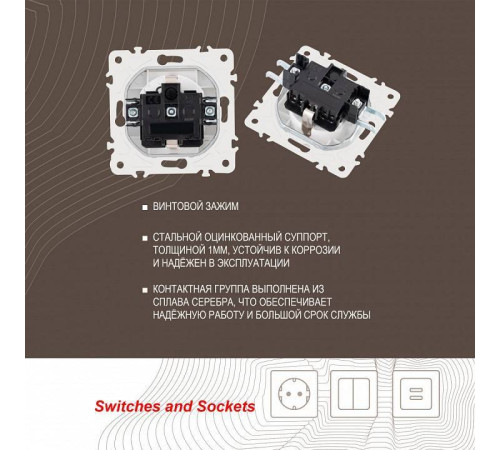 Розетка влагозащищенная с заземлением и со шторкой с крышкой Arte Milano am-205 205.41-1.white