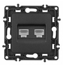 Розетка Ethernet RJ-45 без рамки Arte Milano am-217 217.45-2.black