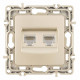 Розетка Ethernet RJ-45 без рамки Arte Milano am-217 217.45-2.shampan