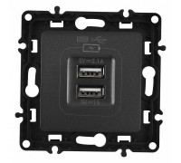 Розетка USB, без рамки Arte Milano am-217 217.46-1.black