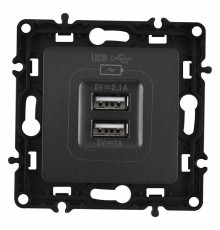 Розетка USB, без рамки Arte Milano am-217 217.46-1.black