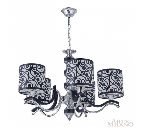 Подвесная люстра Arte Milano Florentia-4957 304957/5 Bk/Ni