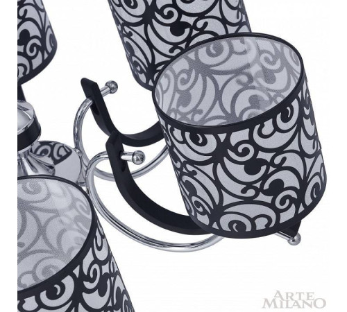Подвесная люстра Arte Milano Florentia-4957 304957/5 Bk/Ni