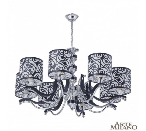 Подвесная люстра Arte Milano Florentia-4957 304957/8 Bk/Ni