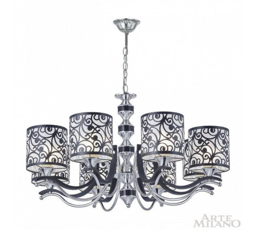 Подвесная люстра Arte Milano Florentia-4957 304957/8 Bk/Ni
