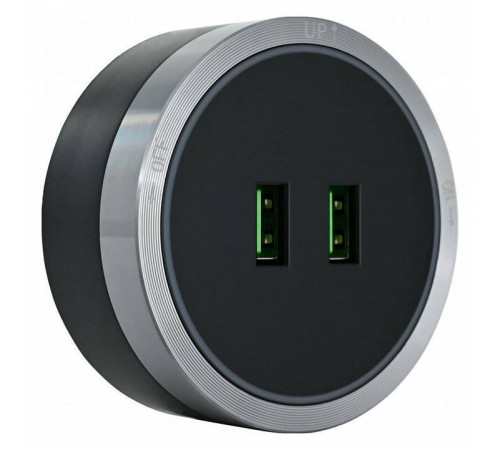 Розетка 2xUSB на треке Arte Milano Am-track-sockets 380066TS LED/USBx2 Grey