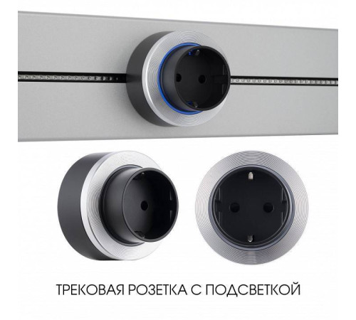 Розетка с заземлением на треке Arte Milano Am-track-sockets-39 397952TS/ES Silver