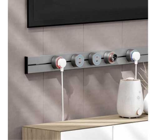 Розетка с заземлением на треке Arte Milano Am-track-sockets-39 397952TS/ES Silver