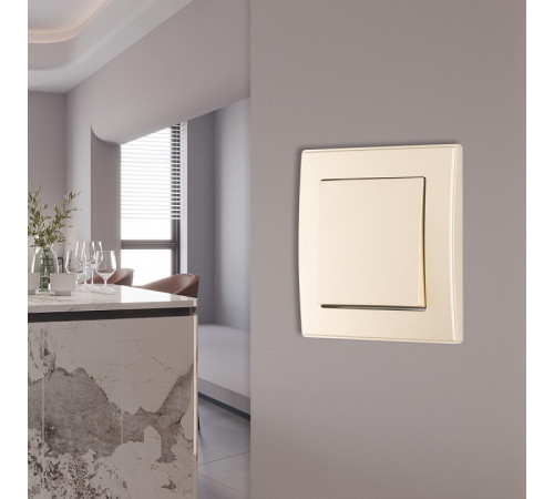 Выключатель одноклавишный Arte Milano SET06-1 SET06-1-30-1 shampan