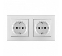 Розетка с заземлением и со шторкой Arte Milano SET06-2 SET06-2-40-1x2 silver