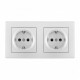 Розетка с заземлением и со шторкой Arte Milano SET06-2 SET06-2-40-1x2 silver