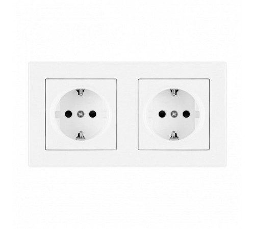 Розетка с заземлением и со шторкой Arte Milano SET06-2 SET06-2-40-1x2 white