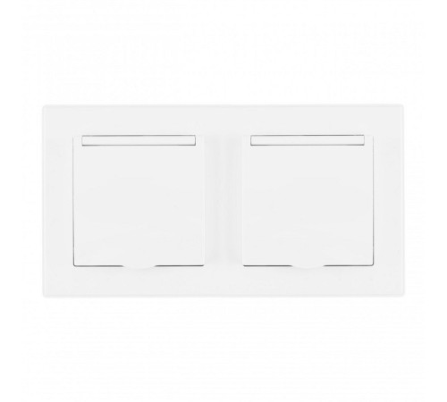 Розетка влагозащищенная с заземлением и со шторкой с крышкой Arte Milano SET06-2 SET06-2-41-1x2 white