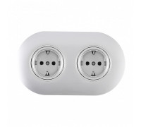 Розетка с заземлением и со шторкой Arte Milano SET08-2 SET08-2-40-1x2 silver