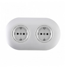 Розетка с заземлением и со шторкой Arte Milano SET08-2 SET08-2-40-1x2 silver