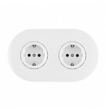 Розетка с заземлением и со шторкой Arte Milano SET08-2 SET08-2-40-1x2 white