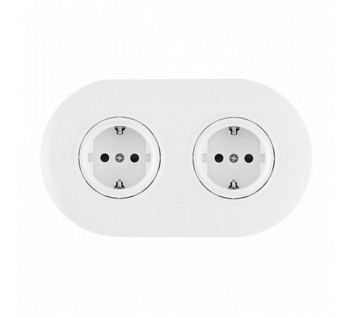 Розетка с заземлением и со шторкой Arte Milano SET08-2 SET08-2-40-1x2 white