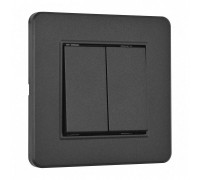 Выключатель двухклавишный Arte Milano SET16-1 SET16-1-30-2 black