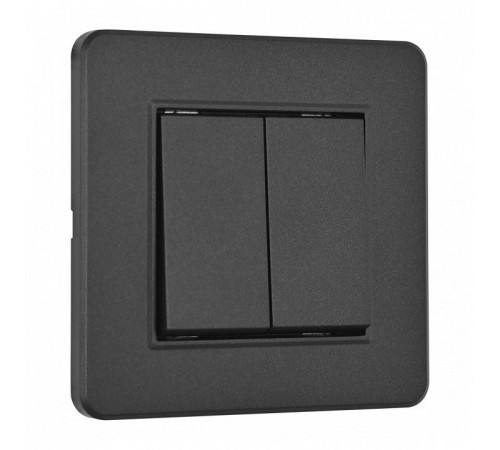 Выключатель двухклавишный Arte Milano SET16-1 SET16-1-30-2 black