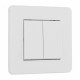 Выключатель двухклавишный Arte Milano SET16-1 SET16-1-30-2 white