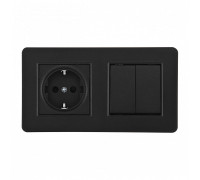 Блок с выключателями двухклавишными Arte Milano SET16-2 SET16-2-40-1-30-2 black