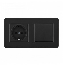 Блок с выключателями двухклавишными Arte Milano SET16-2 SET16-2-40-1-30-2 black