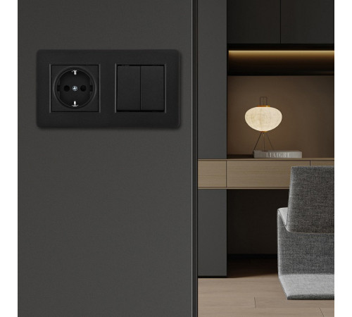 Блок с выключателями двухклавишными Arte Milano SET16-2 SET16-2-40-1-30-2 black