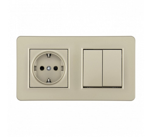 Блок с выключателями двухклавишными Arte Milano SET16-2 SET16-2-40-1-30-2 shampan