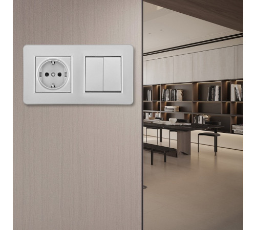 Блок с выключателями двухклавишными Arte Milano SET16-2 SET16-2-40-1-30-2 silver