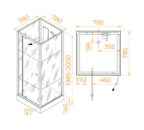 Душевая кабина RGW Andaman AN-207 80х80 см 411320788-95