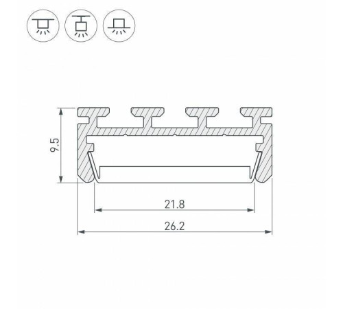 Профиль универсальный Arlight PLS-LOCK-2000 ANOD 016397