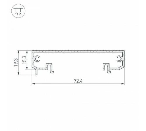 Крепеж Arlight KLUS-POWER-W70-BASE-2000 ANOD 019883