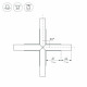 Соединитель угловой X-образный накладной Arlight KLUS 026244