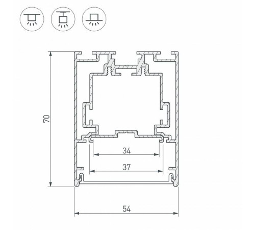 Профиль универсальный Arlight S2-LINE 29440