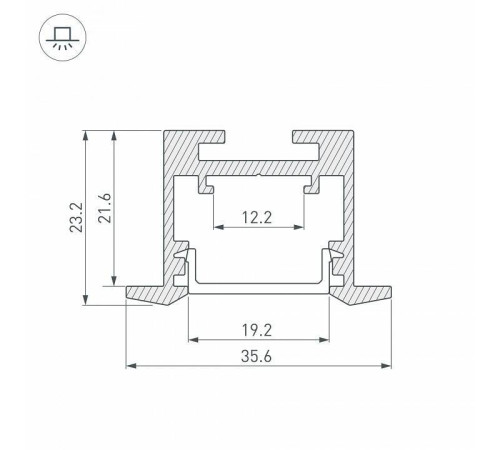 Профиль встраиваемый Arlight SL-LINE 033738